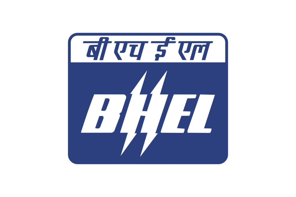 Brand logo with bold white lightning bolt on a blue field and stylized blue text across a white band at the top.